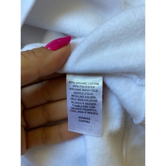 BP + Wildfang Bnwot Women White Hooded Sweater Sz 1x - Picture 7 of 7